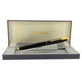 1992 PARKER 75 MATTE BLACK 18K NEEDLEPOINT 80 NIB FOUNTAIN PEN NEW IN BOX OFFERED BY ANTIQUE DIGGER