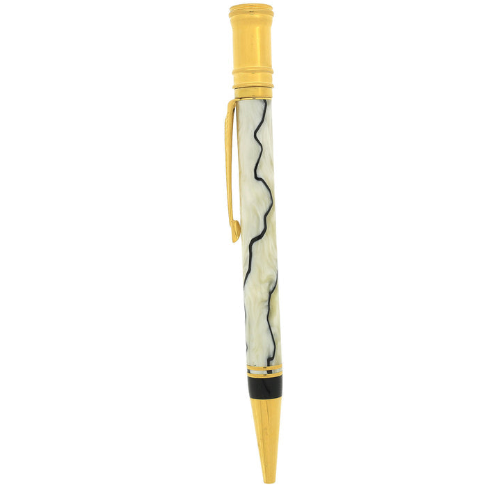 1992 PARKER DUOFOLD BLACK AND PEARL BALLPOINT PEN OFFERED BY ANTIQUE DIGGER