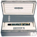 1993 PARKER DUOFOLD INTERNATIONAL GREEN MARBLE FOUNTAIN PEN 18K NIB NEW IN BOX OFFERED BY ANTIQUE DIGGER
