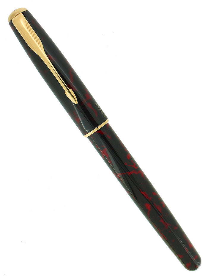 1993 PARKER SONNET LAQUE AUTUM RED W/18K MED NIB FOUNTAIN PEN NEVER INKED OFFERED BY ANTIQUE DIGGER