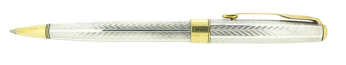 1994 FIRST YEAR MODEL PARKER SONNET STERLING FOUGERE PATTERN BALLPOINT PEN OFFERED BY ANTIQUE DIGGER