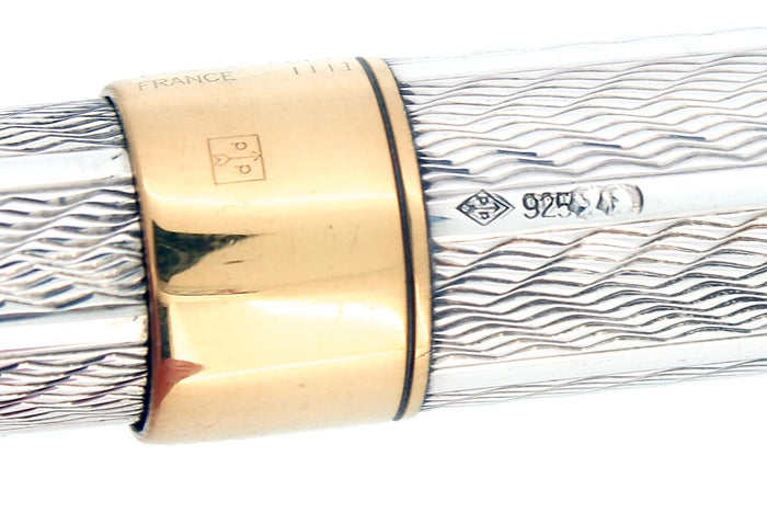 1994 FIRST YEAR MODEL PARKER SONNET STERLING FOUGERE PATTERN BALLPOINT PEN OFFERED BY ANTIQUE DIGGER