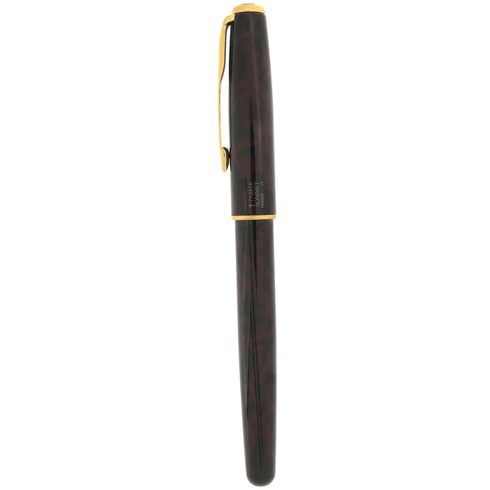 1994 PARKER SONNET AUTUMN RED LACQUER FINE NIB FOUNTAIN PEN NEW OLD STOCK OFFERED BY ANTIQUE DIGGER