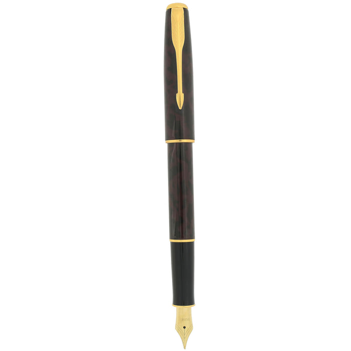 1994 PARKER SONNET AUTUMN RED LACQUER FINE NIB FOUNTAIN PEN NEW OLD STOCK OFFERED BY ANTIQUE DIGGER