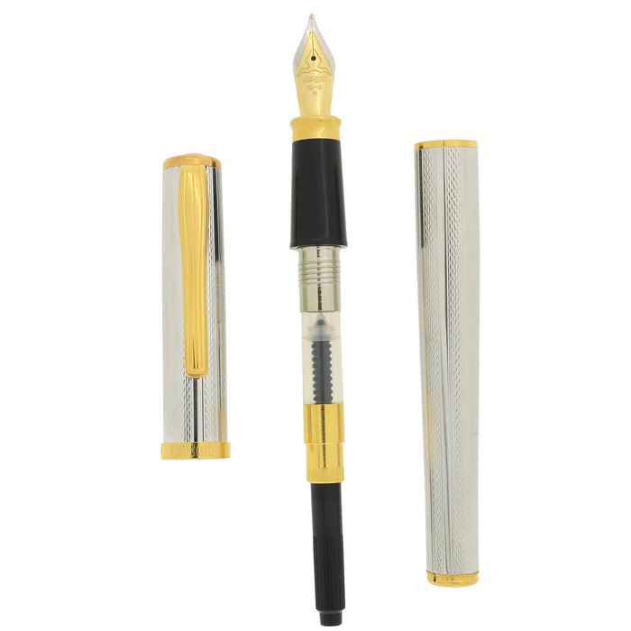 1995 LEBOEUF STERLING SILVER FINE BARLEY & OPAL JEWEL 18K M NIB FOUNTAIN PEN NEVER INKED GERMAN MADE