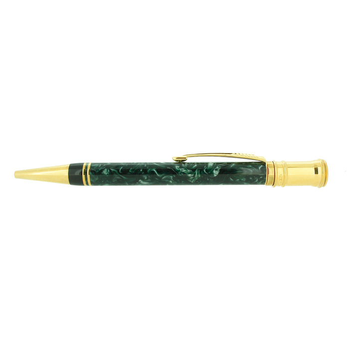 1995 PARKER DUOFOLD EMERALD MARBLED BALLPOINT PEN MINT IN BOX MADE IN UK OFFERED BY ANTIQUE DIGGER