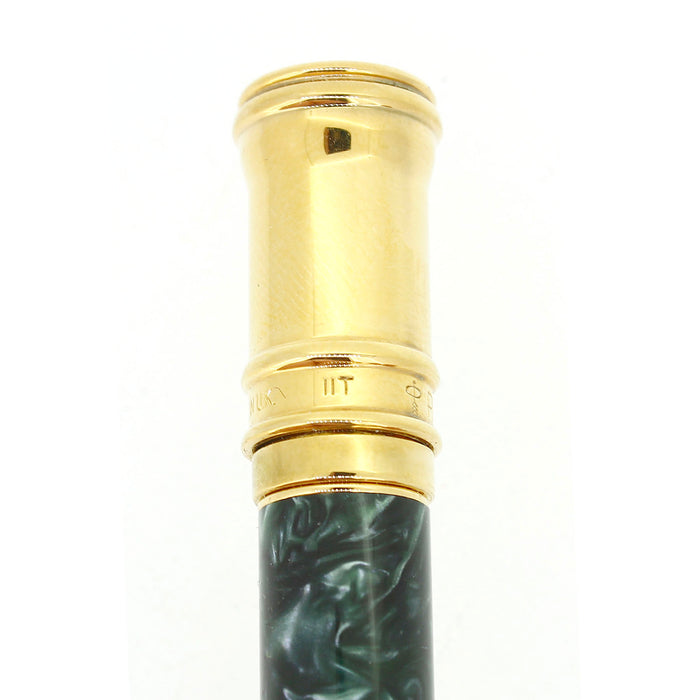 1995 PARKER DUOFOLD EMERALD MARBLED BALLPOINT PEN MINT IN BOX MADE IN UK OFFERED BY ANTIQUE DIGGER