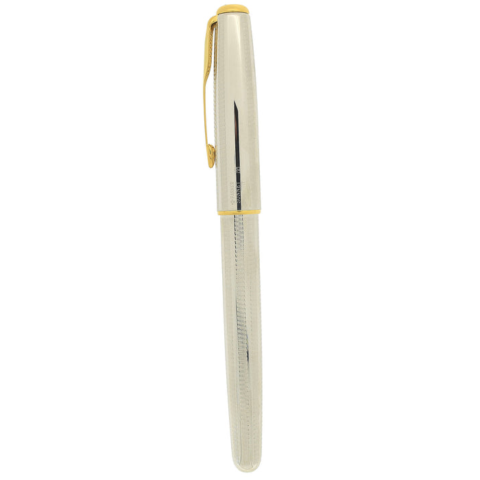 1995 PARKER SONNET CASCADE SILVER PATTERN 18K EXTRA FINE NIB FOUNTAIN PEN NEW OLD STOCK OFFERED BY ANTIQUE DIGGER