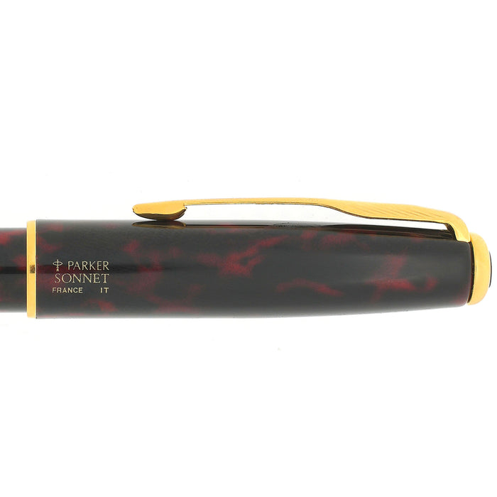 1995 PARKER SONNET FIREDANCE LACQUER 18K BROAD NIB FOUNTAIN PEN NEW OLD STOCK OFFERED BY ANTIQUE DIGGER