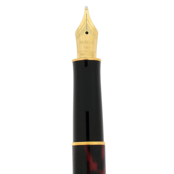 1995 PARKER SONNET FIREDANCE LACQUER 18K BROAD NIB FOUNTAIN PEN NEW OLD STOCK OFFERED BY ANTIQUE DIGGER