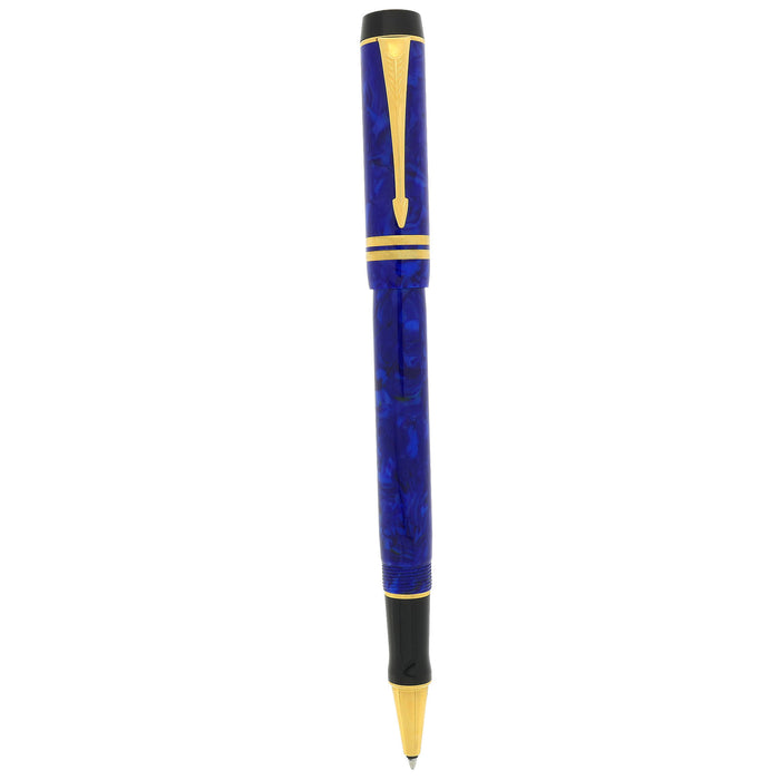 1996 PARKER DUOFOLD BLUE LAPIS LAZULI ROLLERBALL PEN MINT IN BOX OFFERED BY ANTIQUE DIGGER