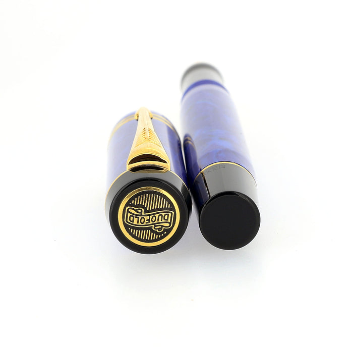 1996 PARKER DUOFOLD BLUE LAPIS LAZULI ROLLERBALL PEN MINT IN BOX OFFERED BY ANTIQUE DIGGER