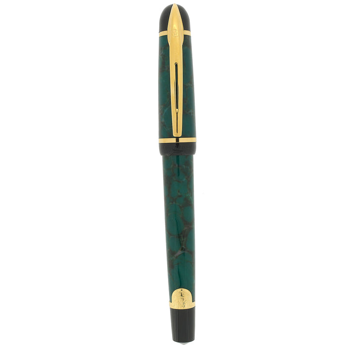 1997 WATERMAN PHILEAS GREEN MARBLE GOLD TRIM FOUNTAIN PEN NEW IN BOX NEVER INKED OFFERED BY ANTIQUE DIGGER