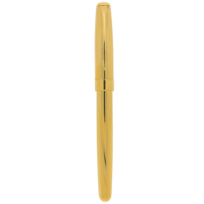 1998 PARKER SONNET CASCADE GOLD PATTERN 18K BROAD NIB FOUNTAIN PEN NEW OLD STOCK