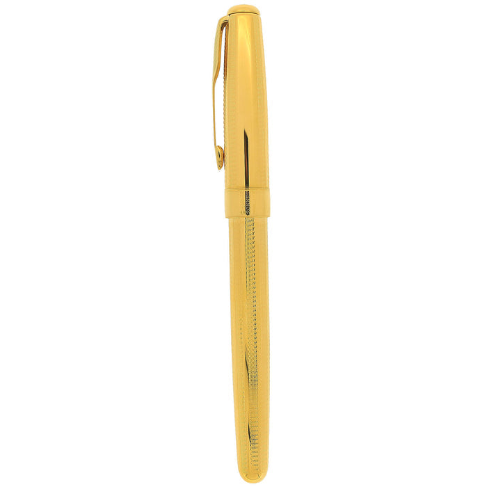 1998 PARKER SONNET CASCADE GOLD PATTERN 18K BROAD NIB FOUNTAIN PEN NEW OLD STOCK