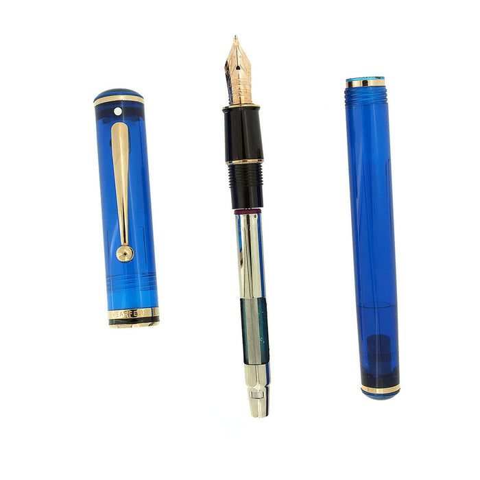 1998 SHEAFFER CONNAISSEUR MEDITERRANEAN BLUE 14K MED NIB FOUNTAIN PEN NEVER INKED OFFERED BY ANTIQUE DIGGER