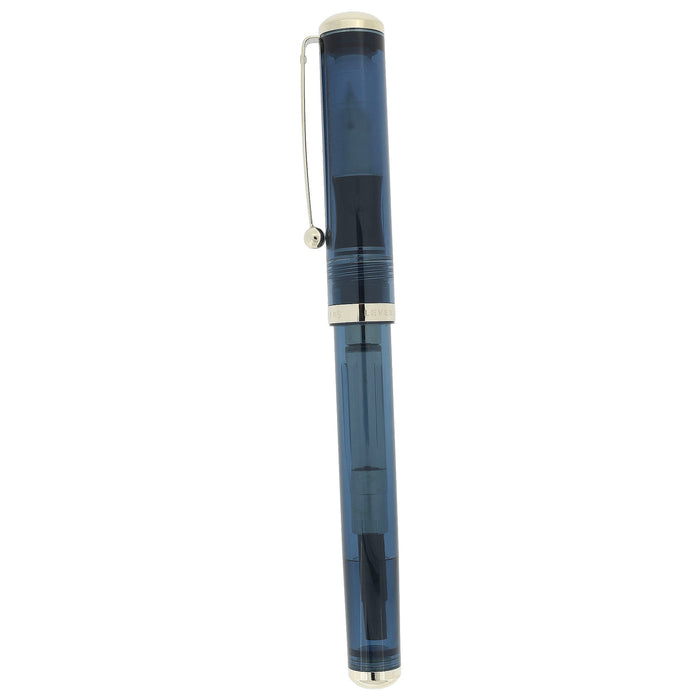 1998 SHEAFFER CONNAISSEUR TRANSPARENT BLUE 14K FINE NIB FOUNTAIN PEN NEVER INKED OFFERED BY ANTIQUE DIGGER