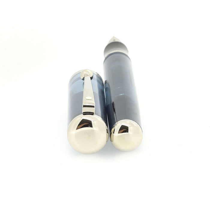1998 SHEAFFER CONNAISSEUR TRANSPARENT BLUE 14K FINE NIB FOUNTAIN PEN NEVER INKED OFFERED BY ANTIQUE DIGGER