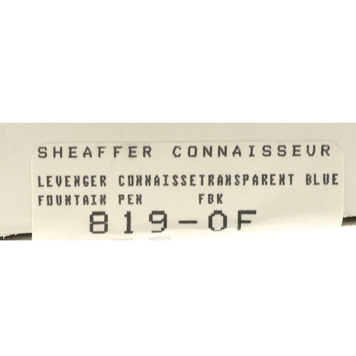 1998 SHEAFFER CONNAISSEUR TRANSPARENT BLUE 14K FINE NIB FOUNTAIN PEN NEVER INKED OFFERED BY ANTIQUE DIGGER