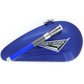 1999 WATERMAN BLUE & CHROME HARLEY DAVIDSON FOUNTAIN PEN IN GAS TANK BOX NEVER INKED OFFERED BY ANTIQUE DIGGER
