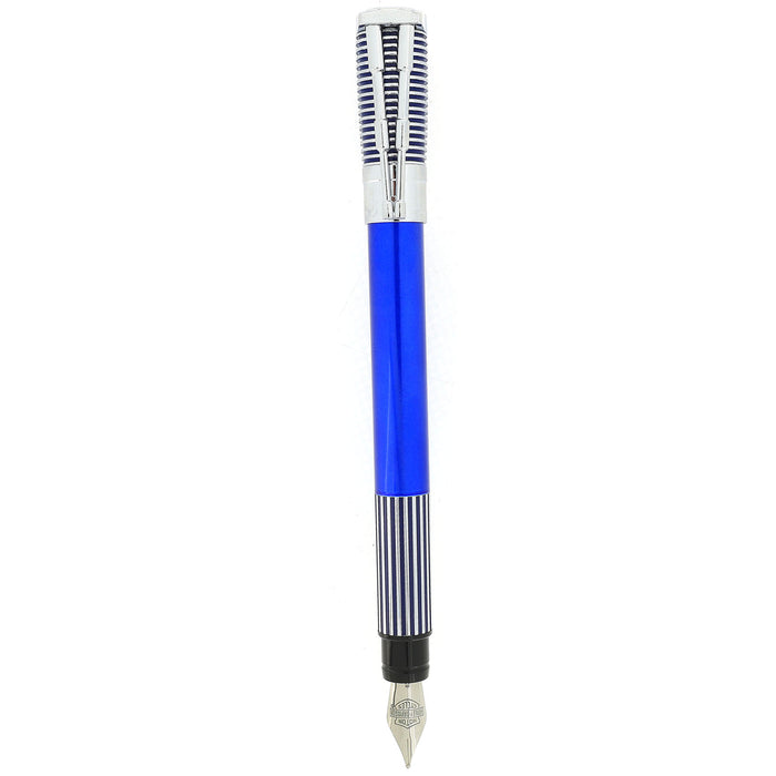 1999 WATERMAN BLUE & CHROME HARLEY DAVIDSON FOUNTAIN PEN IN GAS TANK BOX NEVER INKED OFFERED BY ANTIQUE DIGGER