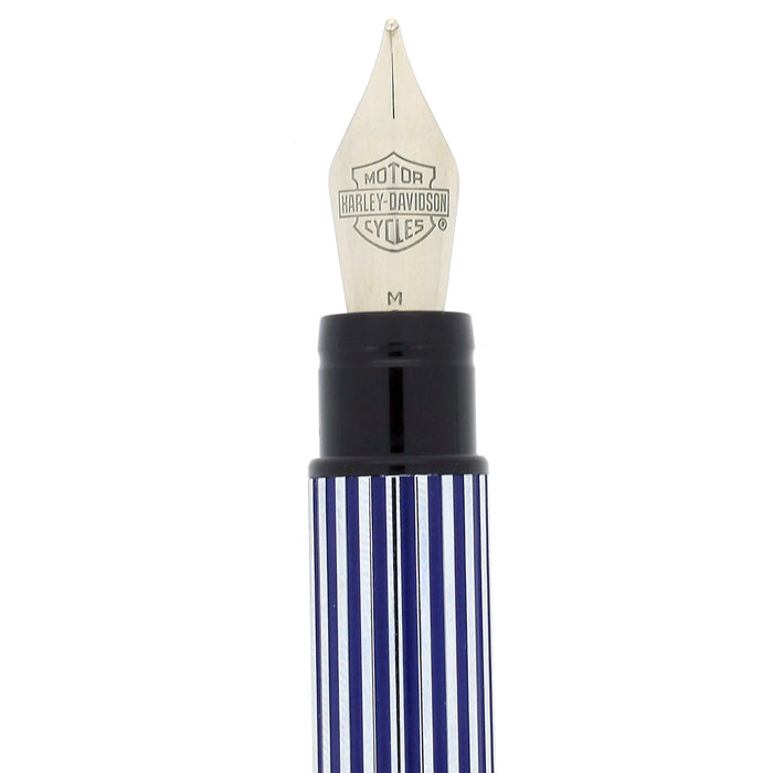 1999 WATERMAN BLUE & CHROME HARLEY DAVIDSON FOUNTAIN PEN IN GAS TANK BOX NEVER INKED OFFERED BY ANTIQUE DIGGER