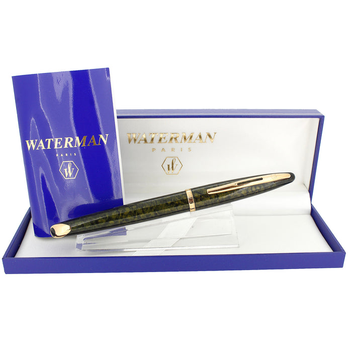 1ST YEAR 1997 WATERMAN CARENE SEA GARDEN 18K MED NIB FOUNTAIN PEN MINT IN BOX OFFERED BY ANTIQUE DIGGER