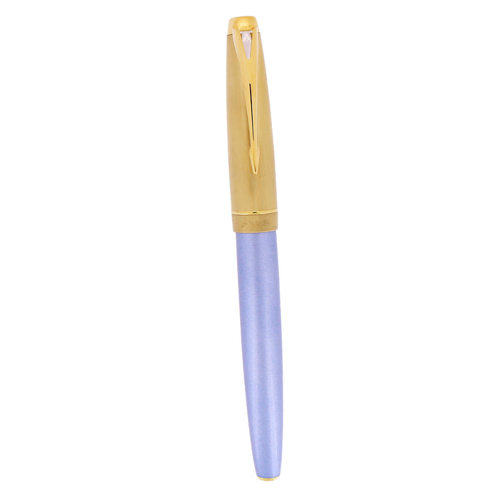 2003 PARKER 100 DIAMOND BLUE W/GOLD TRIM FOUNTAIN PEN OFFERED BY ANTIQUE DIGGER