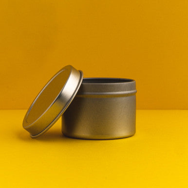 2 oz Deep Round Candle Tins with Lids fragrance oil bottle