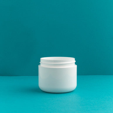 2 oz White Double Walled Plastic Jar fragrance oil bottle