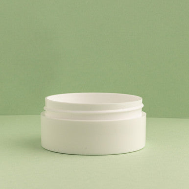 2 oz White Plastic Low Profile Cosmetic Jars fragrance oil bottle