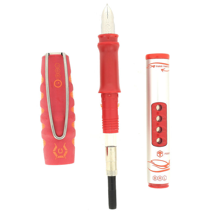2001 ROTRING CORE BALIUM (SILVER/RED/ORANGE) XL NIB FOUNTAIN PEN NEW OLD STOCK OFFERED BY ANTIQUE DIGGER