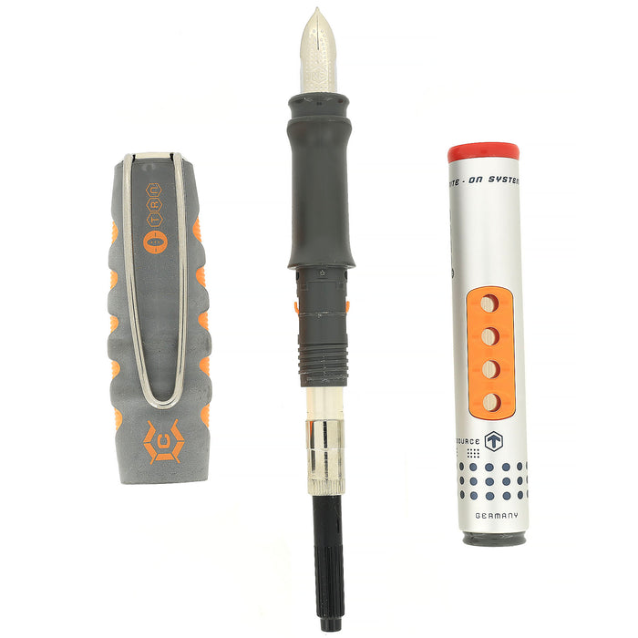 2001 ROTRING CORE ETERNIUM (GREY/ORANGE) XS OR XL NIB FOUNTAIN PEN NEW OLD STOCK OFFERED BY ANTIQUE DIGGER