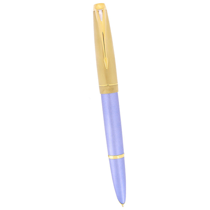 2003 PARKER 100 DIAMOND BLUE W/GOLD TRIM FOUNTAIN PEN OFFERED BY ANTIQUE DIGGER