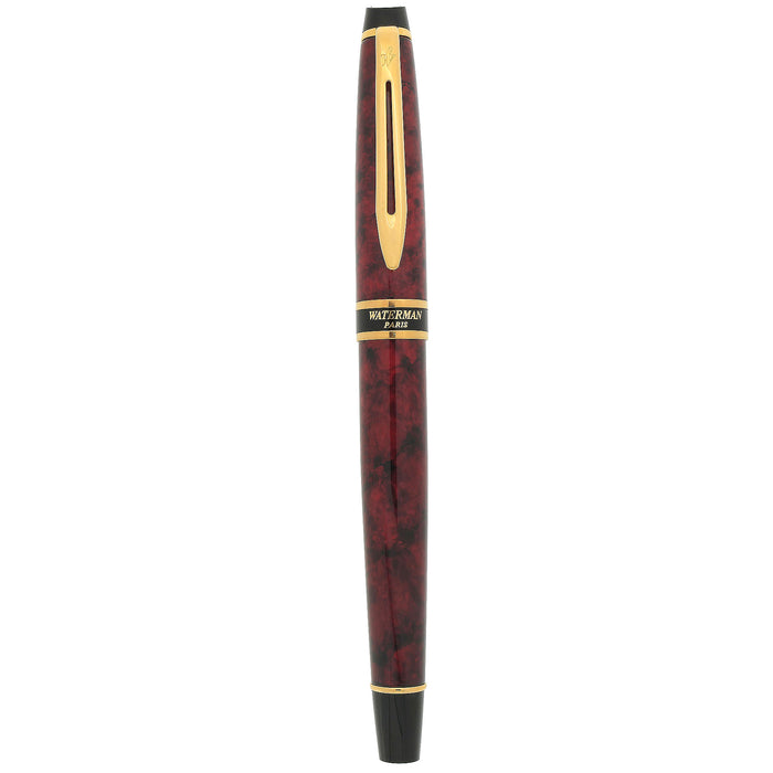 2003 WATERMAN EXPERT II ORIENTAL RED LACQUER W/GOLD TRIM FINE NIB FOUNTAIN PEN NEVER INKED OFFERED BY ANTIQUE DIGGER