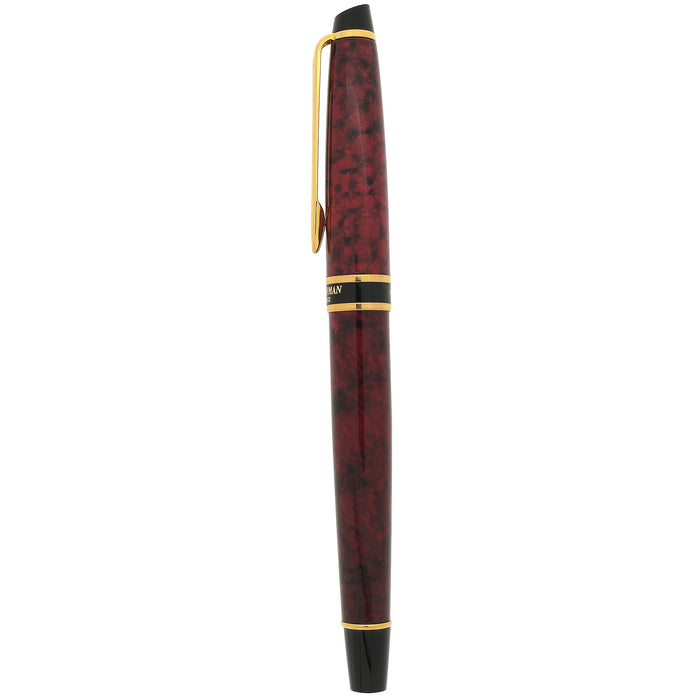 2003 WATERMAN EXPERT II ORIENTAL RED LACQUER W/GOLD TRIM FINE NIB FOUNTAIN PEN NEVER INKED OFFERED BY ANTIQUE DIGGER