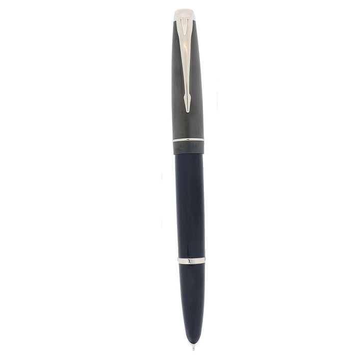 2004 PARKER 100 COBALT BLACK W/PALLADIUM TRIM 18K NIB FOUNTAIN PEN NEVER INKED OFFERED BY ANTIQUE DIGGER