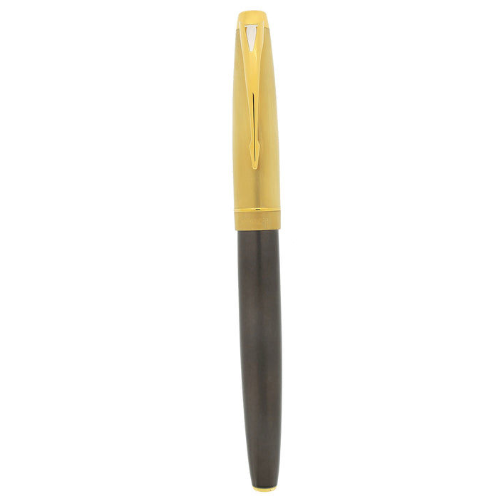 2003 PARKER 100 SMOKE BRONZE W/GOLD TRIM 18K NIB FOUNTAIN PEN NEVER INKED OFFERED BY ANTIQUE DIGGER