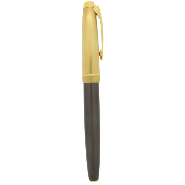 2003 PARKER 100 SMOKE BRONZE W/GOLD TRIM 18K NIB FOUNTAIN PEN NEVER INKED OFFERED BY ANTIQUE DIGGER