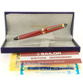 2004 SAILOR 1911 FOUNTAIN PEN RED W/GOLD PLATED TRIM NEW IN BOX NEVER INKED OFFERED BY ANTIQUE DIGGER