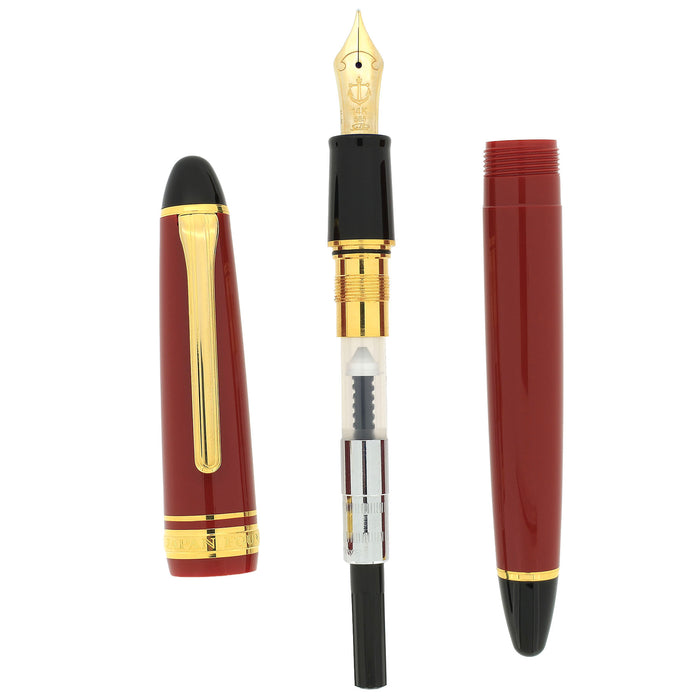 2004 SAILOR 1911 FOUNTAIN PEN RED W/GOLD PLATED TRIM NEW IN BOX NEVER INKED OFFERED BY ANTIQUE DIGGER
