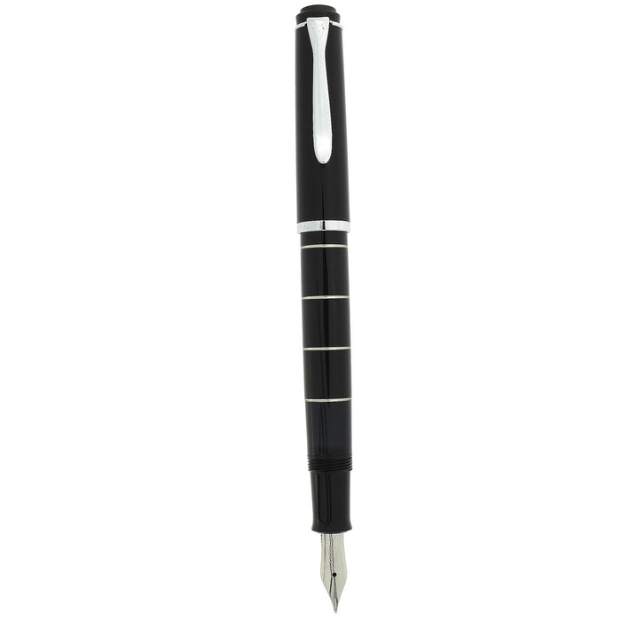 2006 PELIKAN M215 BLACK W/RING PATTERN FOUNTAIN PEN NEVER INKED DISCONTINUED OFFERED BY ANTIQUE DIGGER