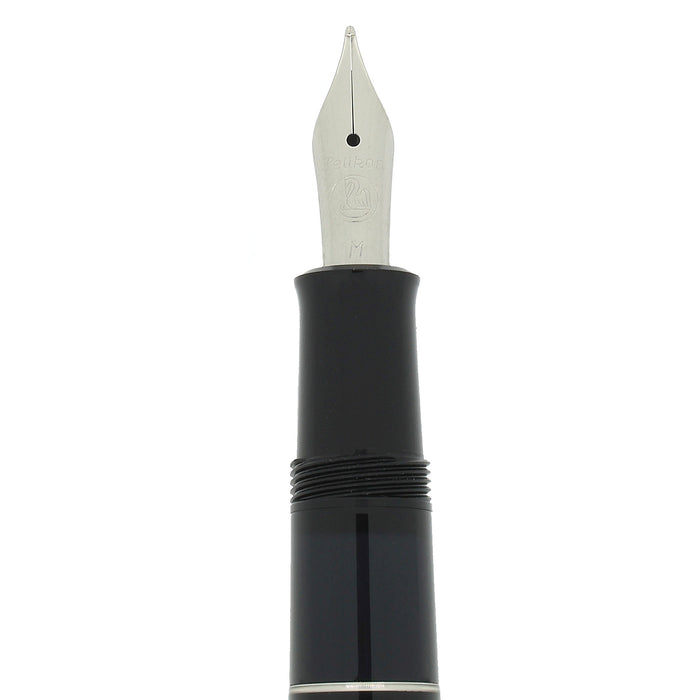 2006 PELIKAN M215 BLACK W/RING PATTERN FOUNTAIN PEN NEVER INKED DISCONTINUED OFFERED BY ANTIQUE DIGGER