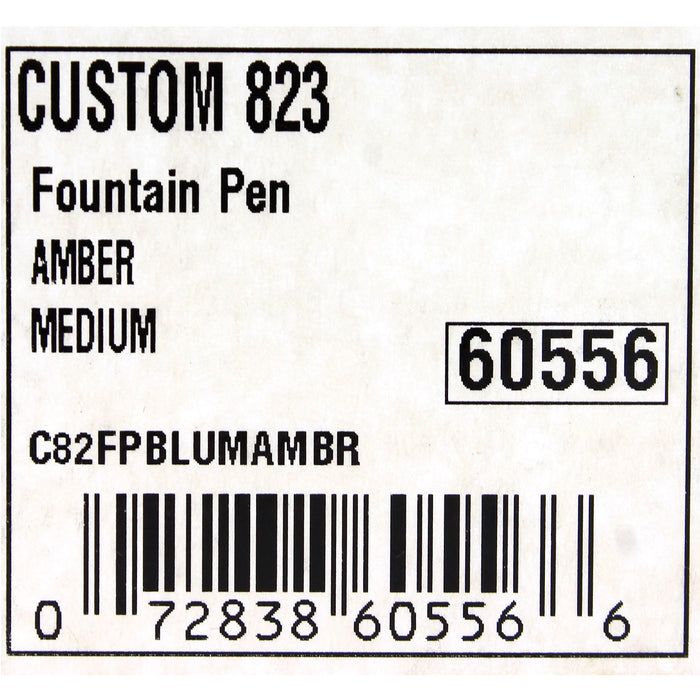 2009 PILOT CUSTOM 823 AMBER VACUUM-FILLER 14K #15 MED NIB FOUNTAIN PEN NEAR MINT