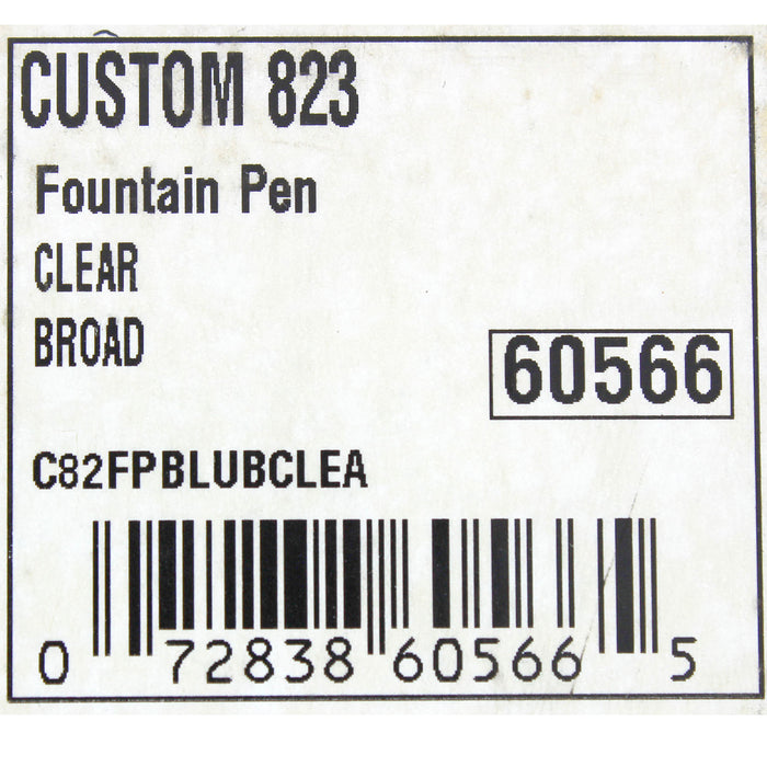 2009 PILOT CUSTOM 823 CLEAR VACUUM-FILLER 14K #15 BROAD NIB FOUNTAIN PEN OFFERED BY ANTIQUE DIGGER