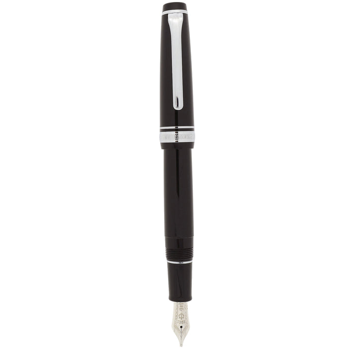 2009 SAILOR PRO GEAR SLIM BLACK W/SILVER TRIM 14K MUSIC NIB FOUNTAIN PEN NEVER INKED OFFERED BY ANTIQUE DIGGER