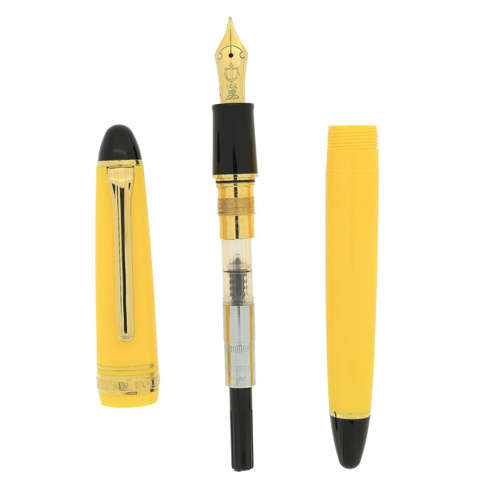 2010 SAILOR 1911 FOUNTAIN PEN YELLOW W/GOLD PLATED TRIM NEW IN BOX NEVER INKED NEW OLD STOCK MINT OFFERED BY ANTIQUE DIGGER