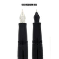 2010 WATERMAN CHARLESTON BLACK W/RHOUDIUM TRIM 18K NIB FOUNTAIN PEN NEW IN BOX  - Medium Nib OFFERED BY ANTIQUE DIGGER