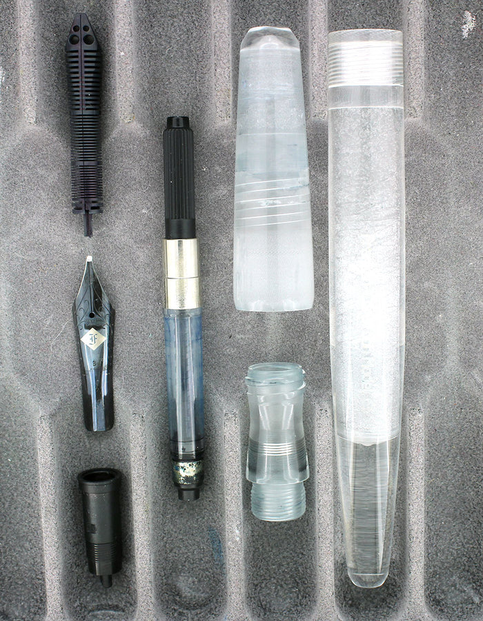 2017 FRANKLIN CHRISTOPH MODEL 66 BROAD NIB SOLID ICE FOUNTAIN PEN W/BOX OFFERED BY ANTIQUE DIGGER