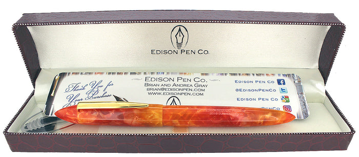 2018 EDISON NOUVEAU PREMIERE SUMMER EDITION TEQUILA SUNRISE FOUNTAIN PEN MINT OFFERED BY ANTIQUE DIGGER